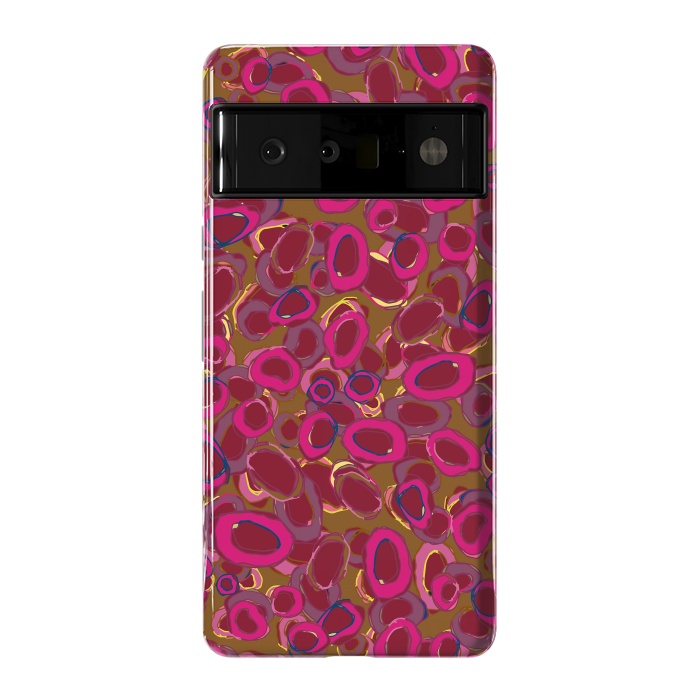Pixel 6 Pro StrongFit Bold Circles - Red & Pink by Lotti Brown