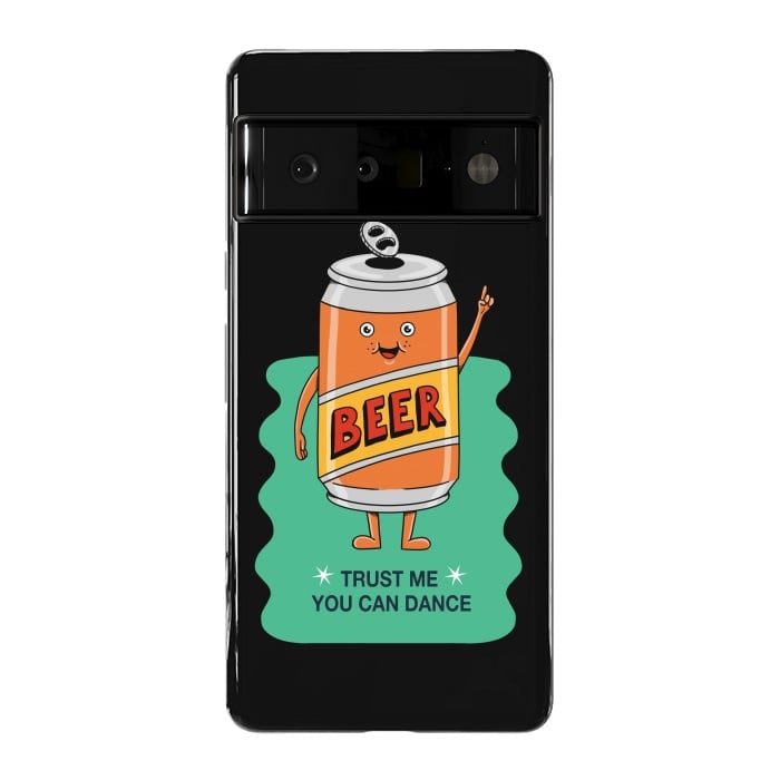 Pixel 6 Pro StrongFit Beer you can dance black by Coffee Man