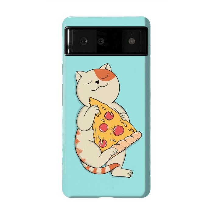 Pixel 6 StrongFit Cat and Pizza by Coffee Man