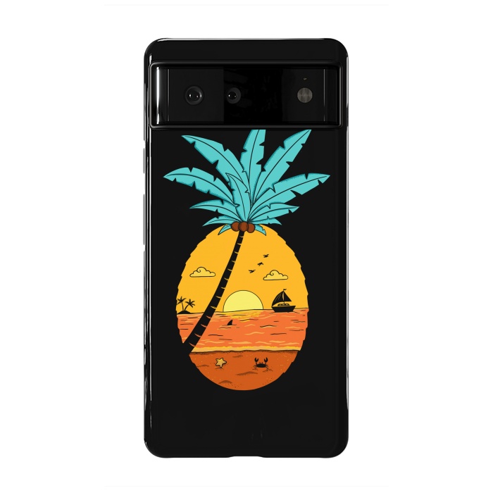 Pixel 6 StrongFit Pineapple Nature Black by Coffee Man