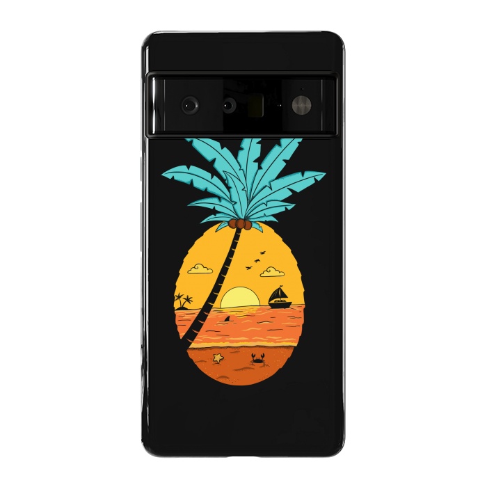 Pixel 6 Pro StrongFit Pineapple Nature Black by Coffee Man
