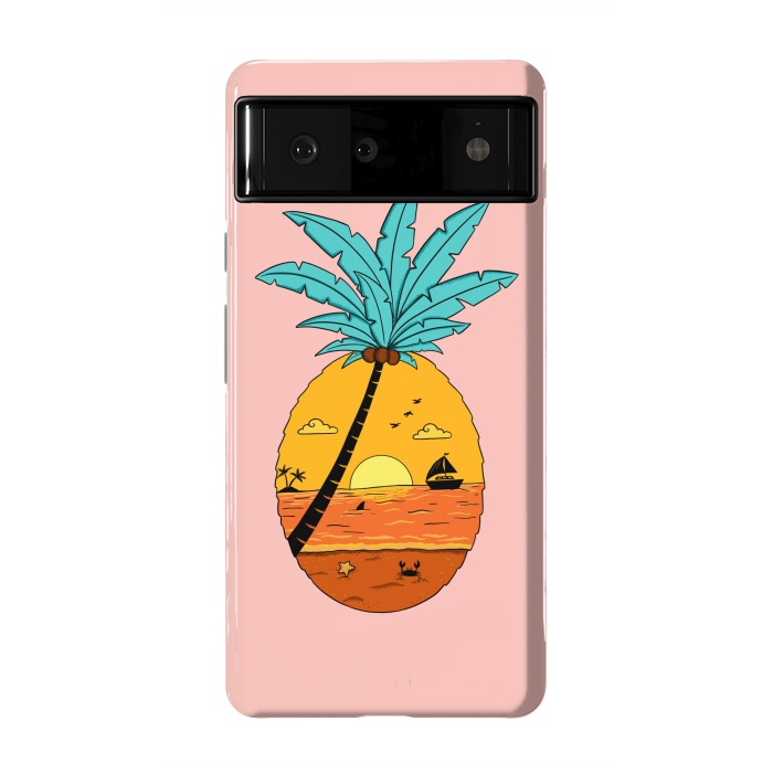 Pixel 6 StrongFit Pineapple Nature pink by Coffee Man