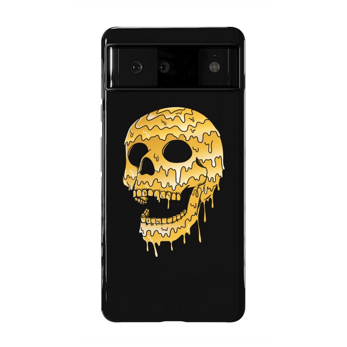 Pixel 6 StrongFit Gold Skull by Coffee Man