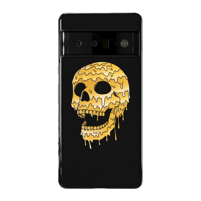 Pixel 6 Pro StrongFit Gold Skull by Coffee Man
