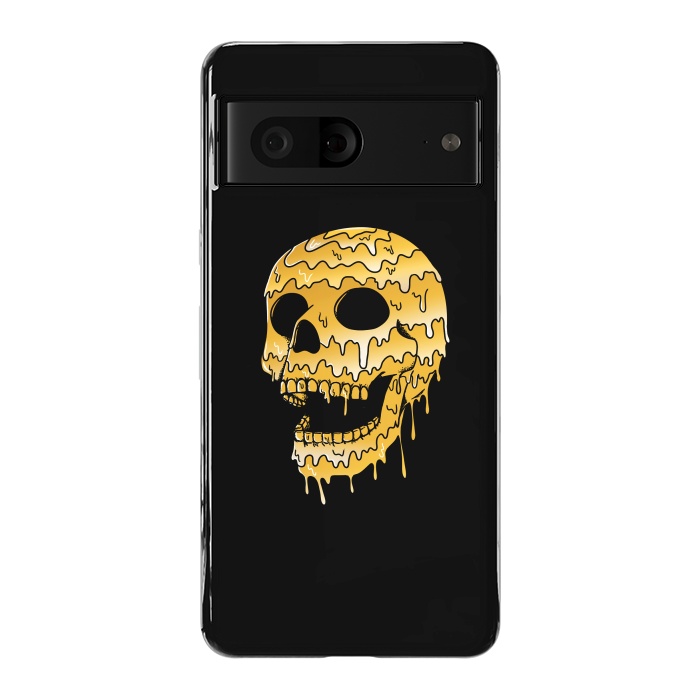 Pixel 7 StrongFit Gold Skull by Coffee Man