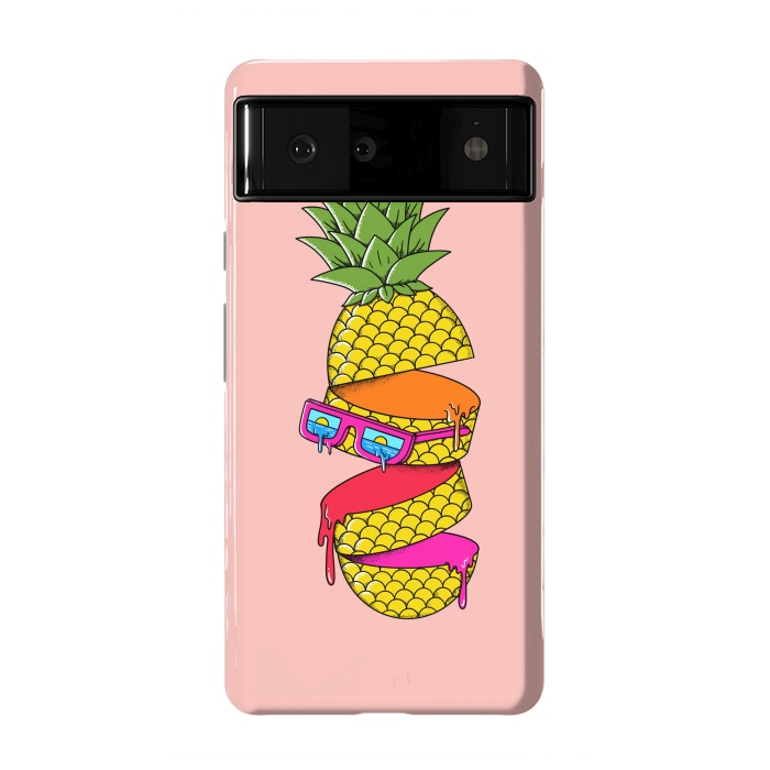 Pixel 6 StrongFit Pineapple Colors Pink by Coffee Man