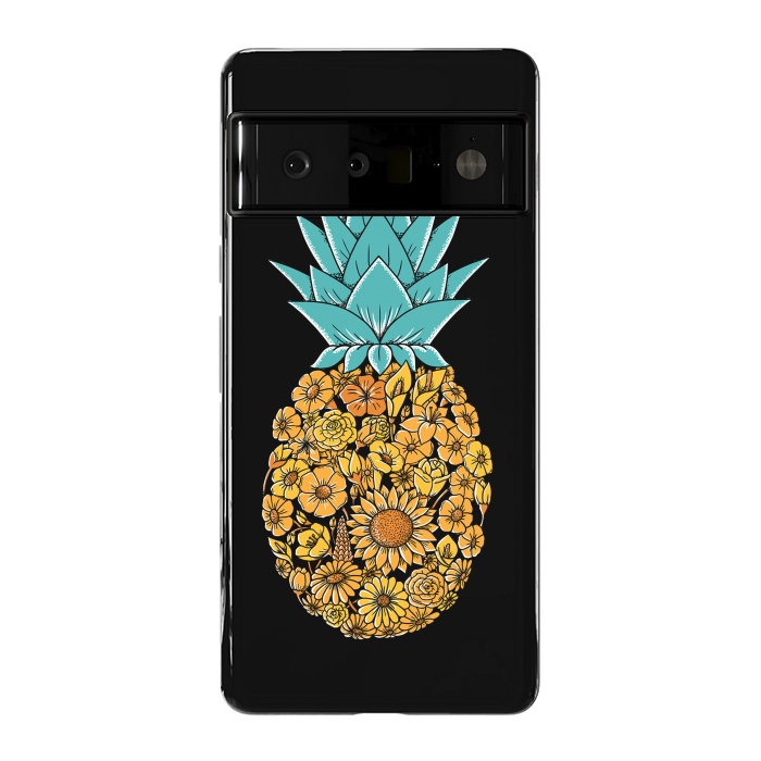 Pixel 6 Pro StrongFit Pineapple Floral by Coffee Man