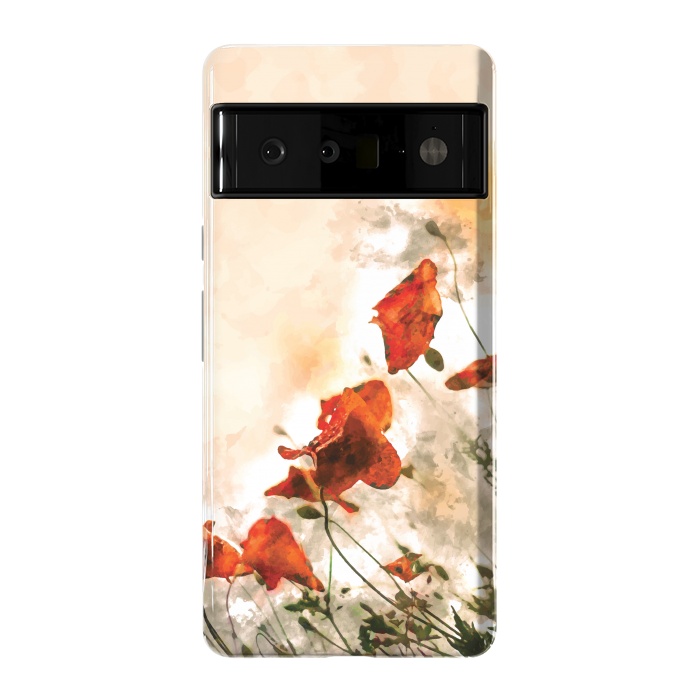 Pixel 6 Pro StrongFit Red Poppy II by Creativeaxle