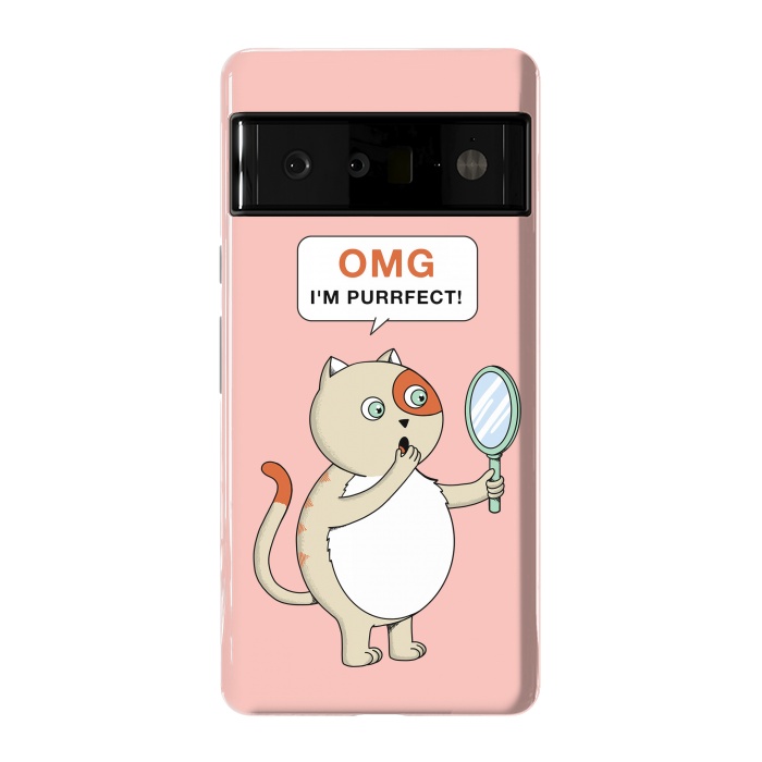 Pixel 6 Pro StrongFit Cat Perfect Pink by Coffee Man