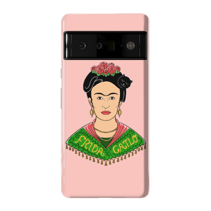 Pixel 6 Pro StrongFit Frida Catlo Pink by Coffee Man