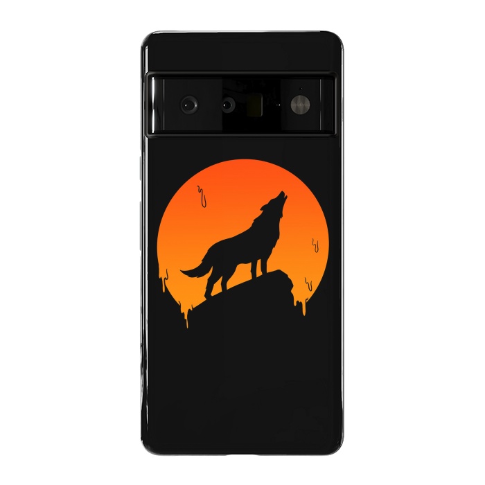 Pixel 6 Pro StrongFit Wolf and Moon by Coffee Man
