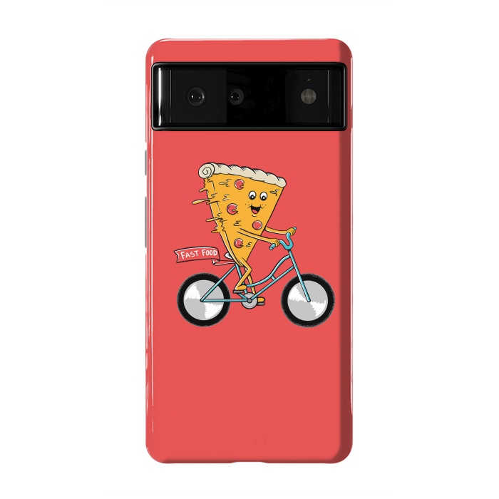Pixel 6 StrongFit Pizza Fast Food Red by Coffee Man