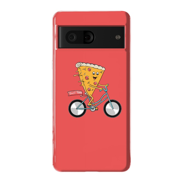 Pixel 7 StrongFit Pizza Fast Food Red by Coffee Man