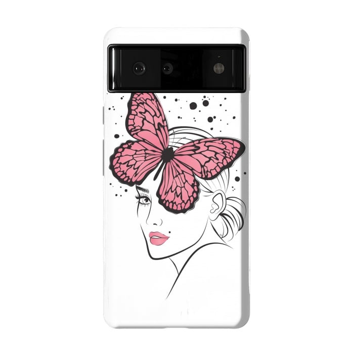Pixel 6 StrongFit Pink Butterfly by Martina