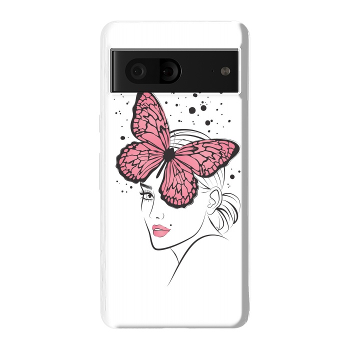 Pixel 7 StrongFit Pink Butterfly by Martina