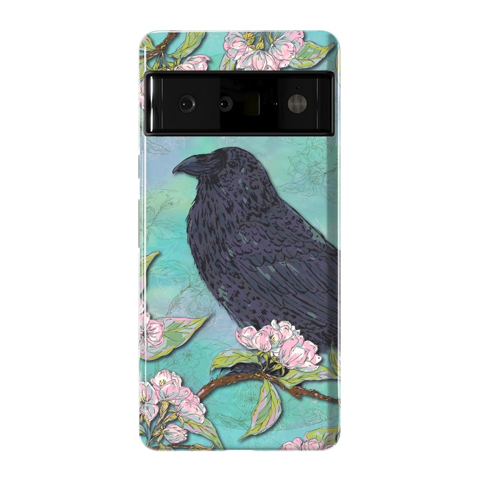 Pixel 6 Pro StrongFit Raven & Apple Blossom by Lotti Brown