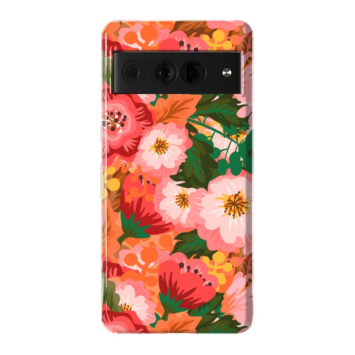 Pixel 7 Pro StrongFit Bouquet of flowers in pom poms and dahlias by ArtsCase
