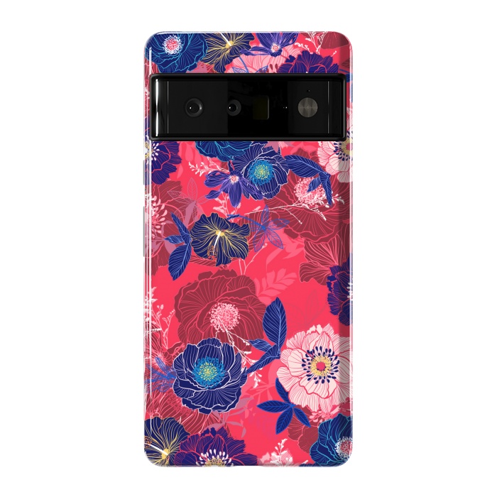 Pixel 6 Pro StrongFit Country Flowers in Red Sky by ArtsCase