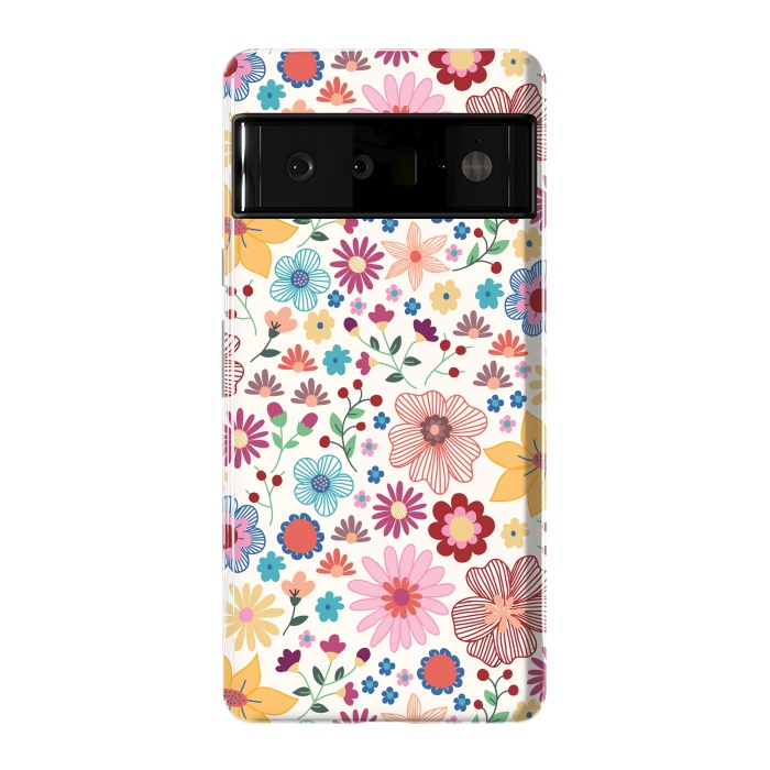 Pixel 6 Pro StrongFit Springtime Wild Bloom by TracyLucy Designs