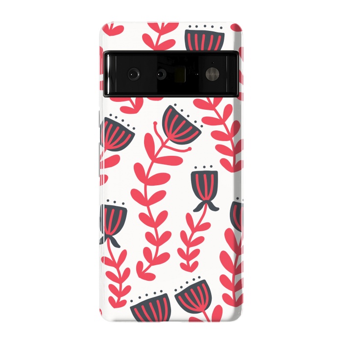 Pixel 6 Pro StrongFit Red flowers by Winston