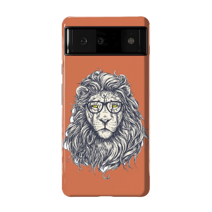 Pixel 6 StrongFit Hipster Lion by Winston