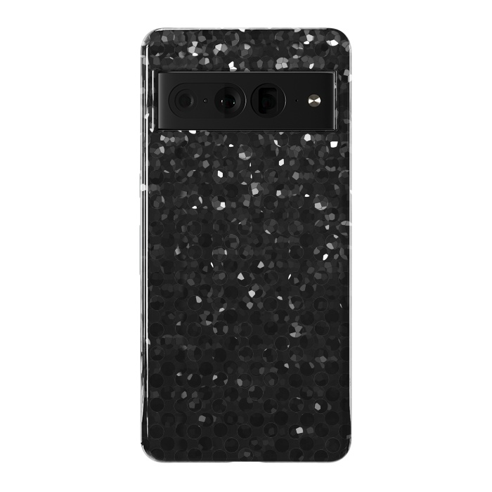 Pixel 7 Pro StrongFit Black Crystal Bling Strass G283 by Medusa GraphicArt