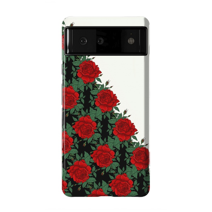 Pixel 6 StrongFit Red roses pattern by Jms
