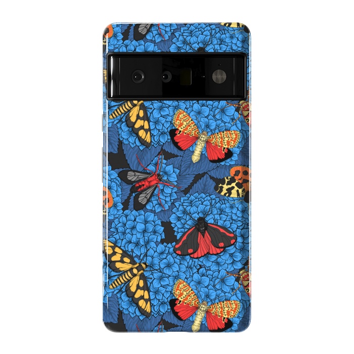 Pixel 6 Pro StrongFit Moths on blue hydrangea by Katerina Kirilova