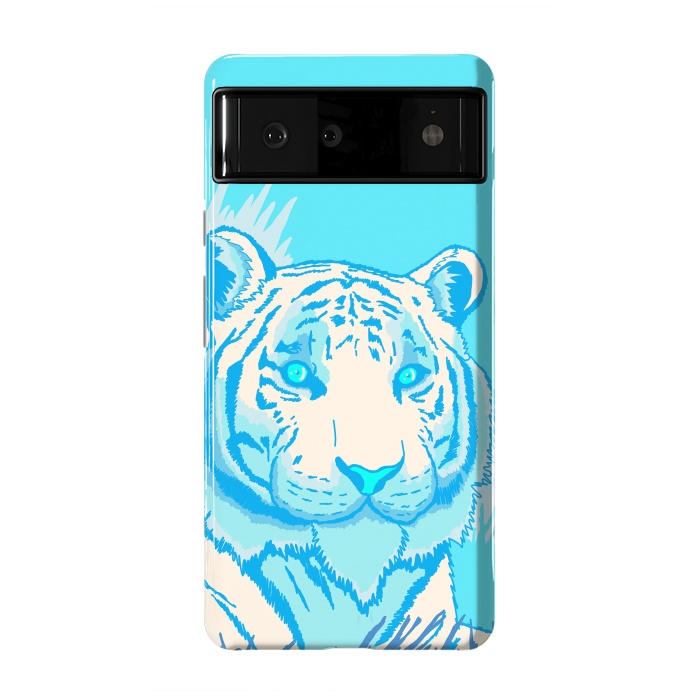 Pixel 6 StrongFit The blue tiger by Steve Wade (Swade)