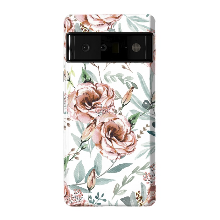 Pixel 6 Pro StrongFit Floral Explosion White by Anis Illustration