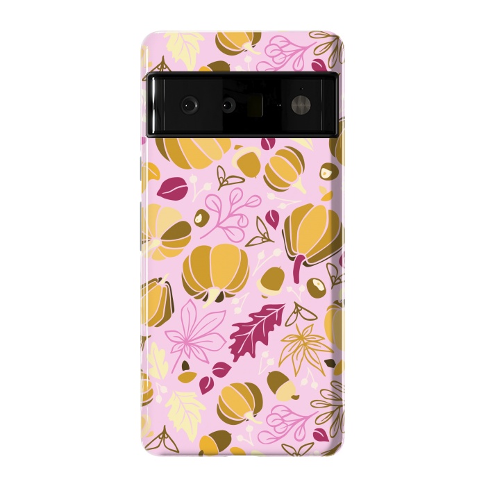 Pixel 6 Pro StrongFit Fall Fruits in Pink and Orange by Paula Ohreen