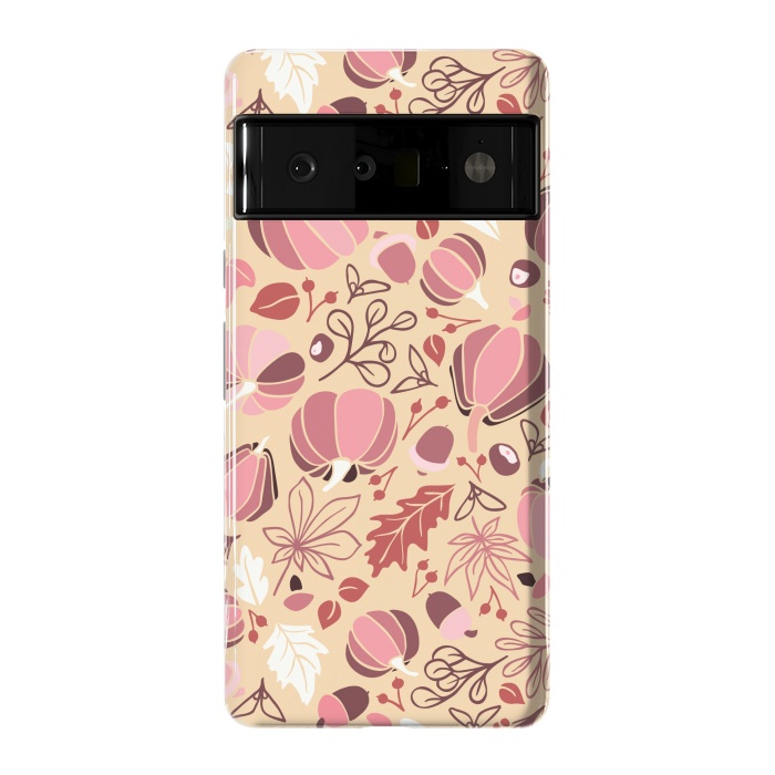 Pixel 6 Pro StrongFit Fall Fruits in Cream and Pink by Paula Ohreen