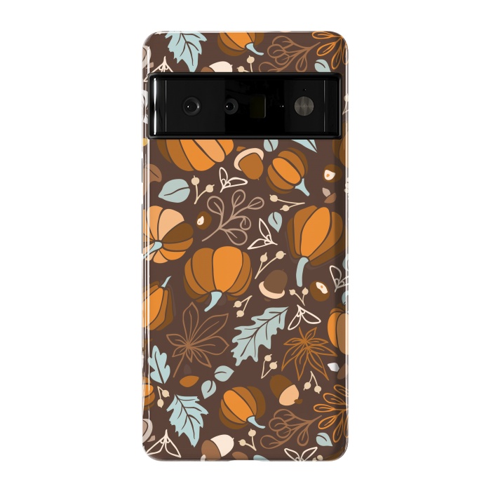 Pixel 6 Pro StrongFit Fall Fruits in Brown and Mustard by Paula Ohreen