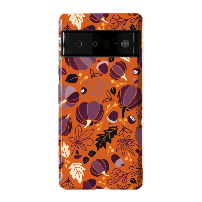 Pixel 6 Pro StrongFit Fall Fruits in Orange and Purple by Paula Ohreen