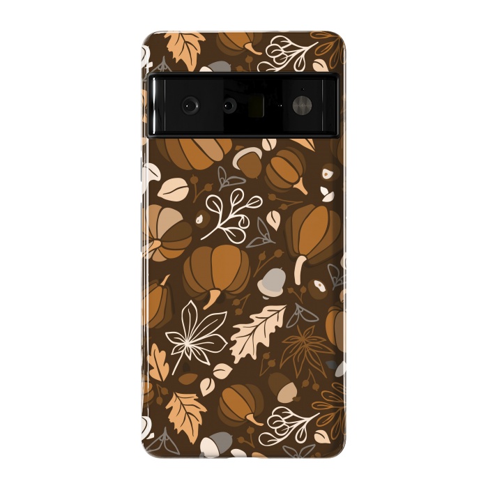 Pixel 6 Pro StrongFit Fall Fruits in Brown and Beige by Paula Ohreen