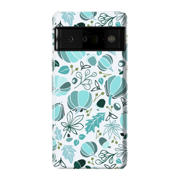Pixel 6 Pro StrongFit Fall Fruits in Blue and Green by Paula Ohreen