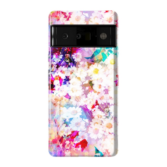 Pixel 6 Pro StrongFit Colorful watercolor daisy petals by Oana 