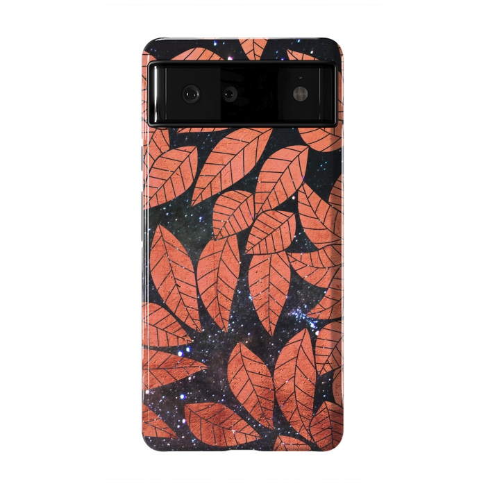 Pixel 6 StrongFit Rust autumn leaves pattern by Oana 