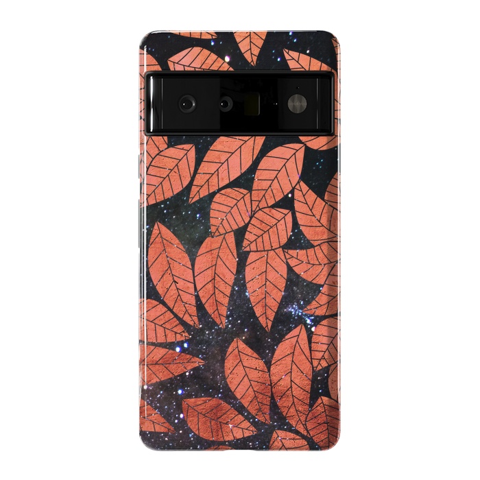 Pixel 6 Pro StrongFit Rust autumn leaves pattern by Oana 