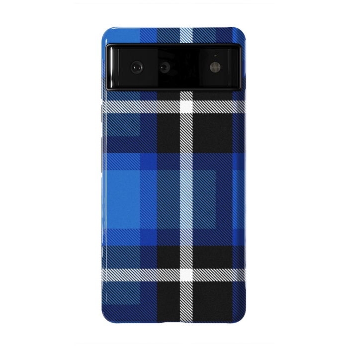 Pixel 6 StrongFit Blue Scottish Plaid by TMSarts