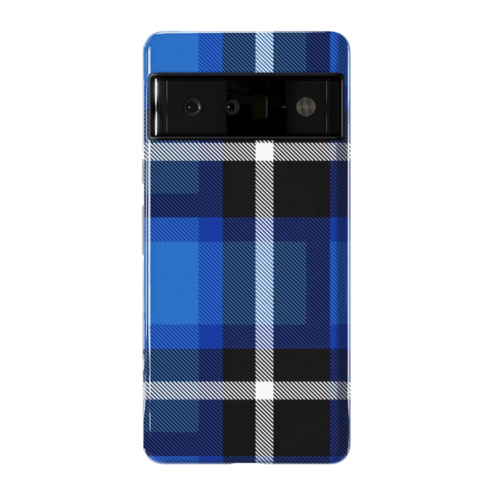 Pixel 6 Pro StrongFit Blue Scottish Plaid by TMSarts