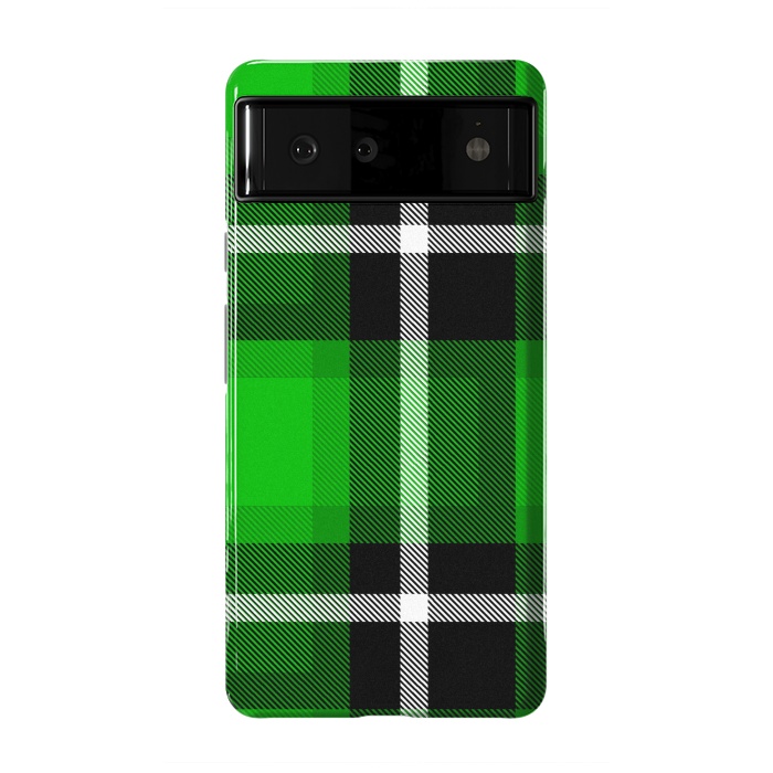 Pixel 6 StrongFit Green Scottish Plaid by TMSarts