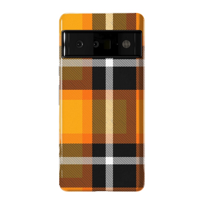 Pixel 6 Pro StrongFit Orange Scottish Plaid by TMSarts