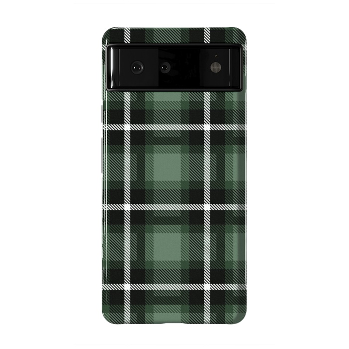 Pixel 6 StrongFit Olive Scottish Plaid by TMSarts
