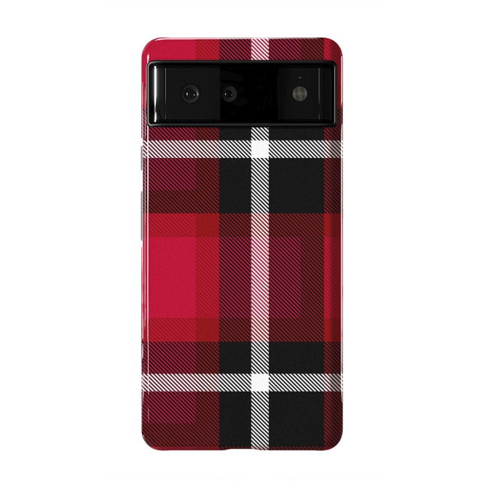 Pixel 6 StrongFit Red Scottish Plaid by TMSarts