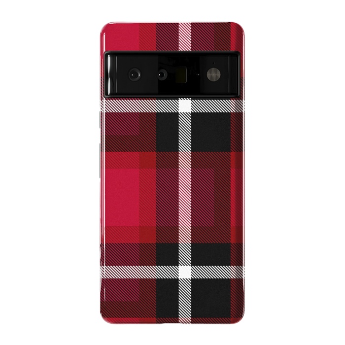Pixel 6 Pro StrongFit Red Scottish Plaid by TMSarts
