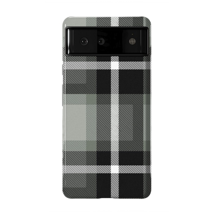 Pixel 6 StrongFit Warm Gray Scottish Plaid by TMSarts