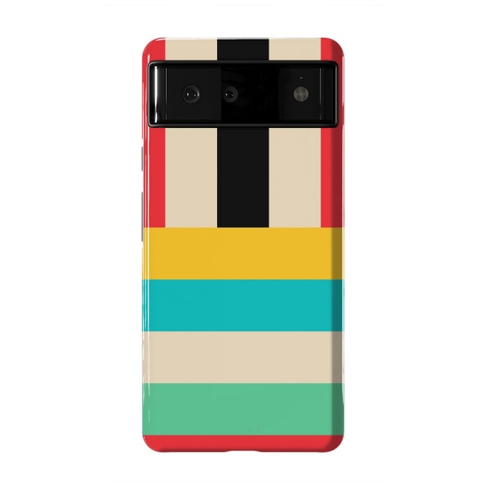 Pixel 6 StrongFit Multicolor Stripes by TMSarts