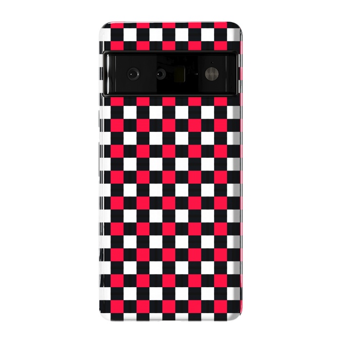 Pixel 6 Pro StrongFit Red and Black Checkered by TMSarts