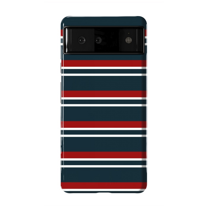 Pixel 6 StrongFit Red Pastel Stripes by TMSarts